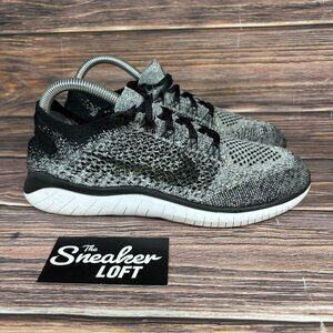 Nike‎ Free RN Flyknit 2018 Oreo Women's Athletic Running Shoes